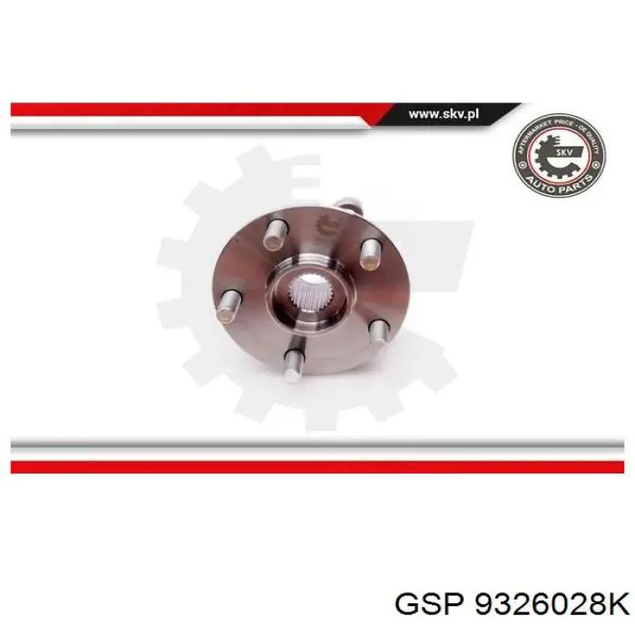 Ступицы передних колес GSP 9326028K цена, от 56.66 USD