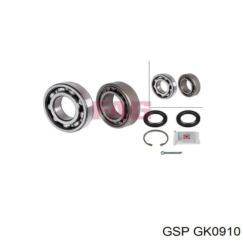 GK0910 GSP Подшипник ступицы задней