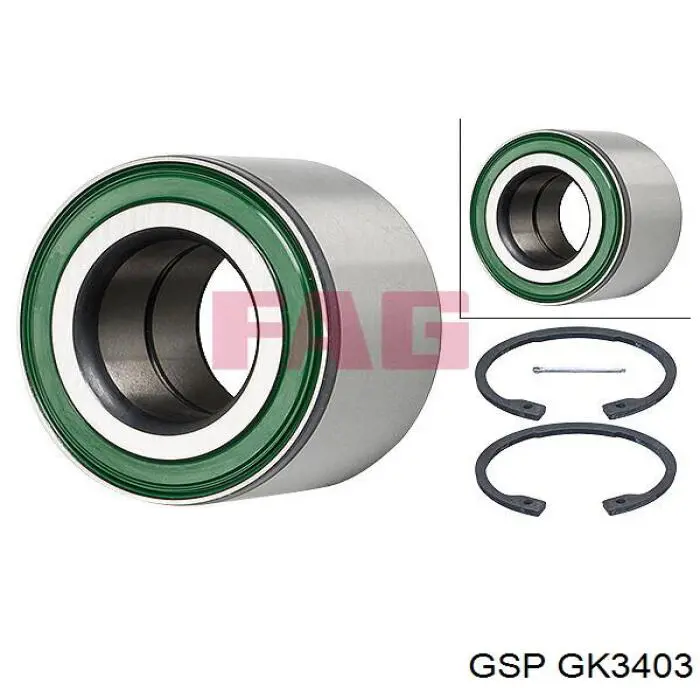 Комплект подшипника ступицы колеса GSP GK3403 цена, от 13.45 USD