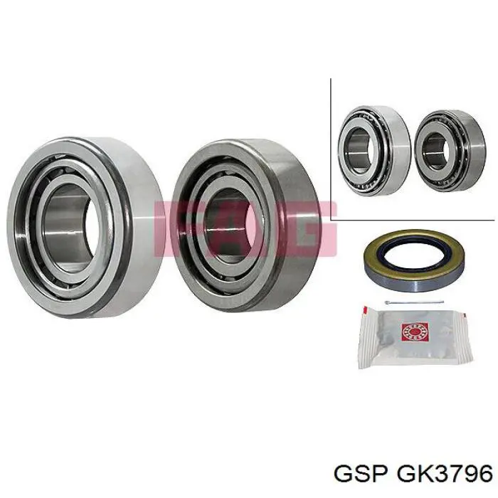 Подшипники задней ступицы GSP GK3796 цена, от 8.65 USD