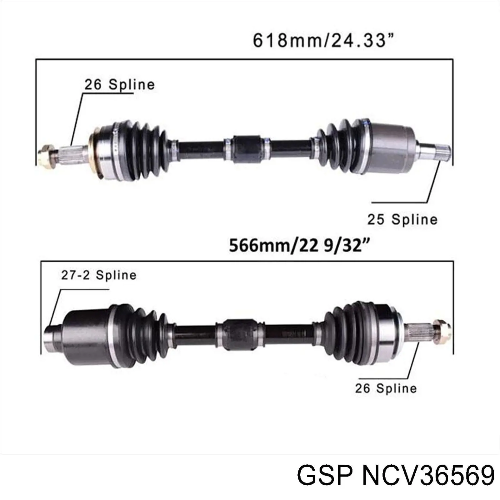 NCV36569 GSP полуось (привод передняя правая)