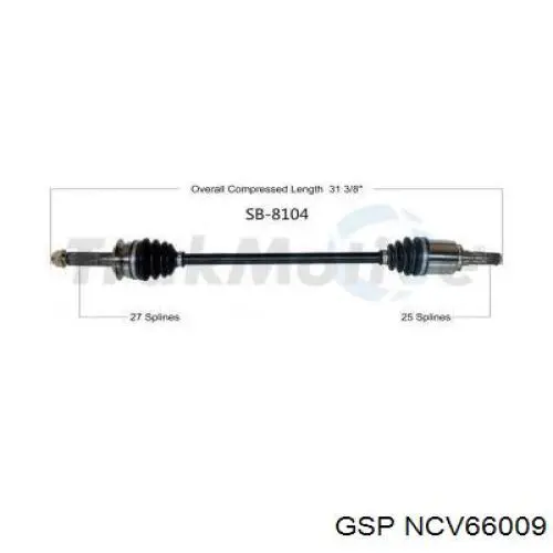 NCV66009 GSP Ось передняя в сборе