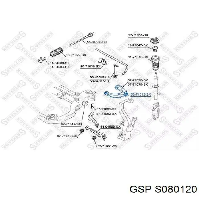 Верхняя шаровая опора GSP S080120 цена, от 10.14 USD