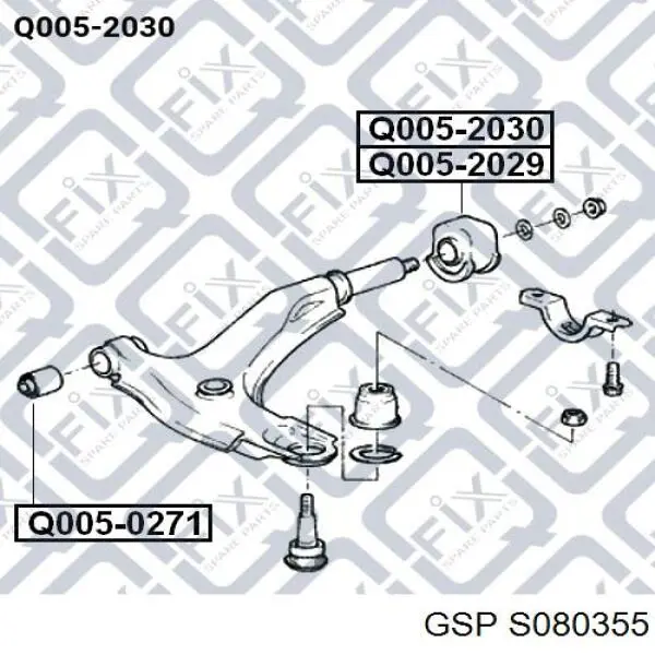 Шаровая опора, нижняя GSP S080355 цена, от 11.04 USD