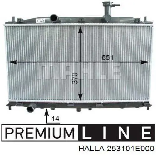 25310-1E000 Halla радиатор