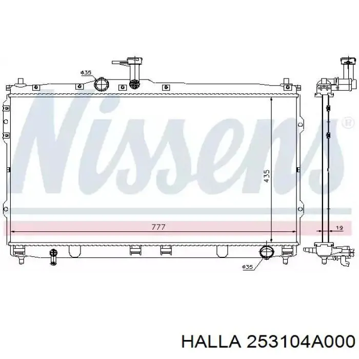 Радиатор 253104A010 HCC