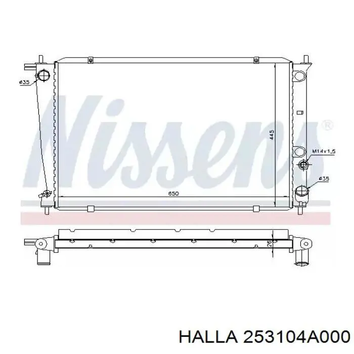 Радиатор 253104A000 Market (OEM)