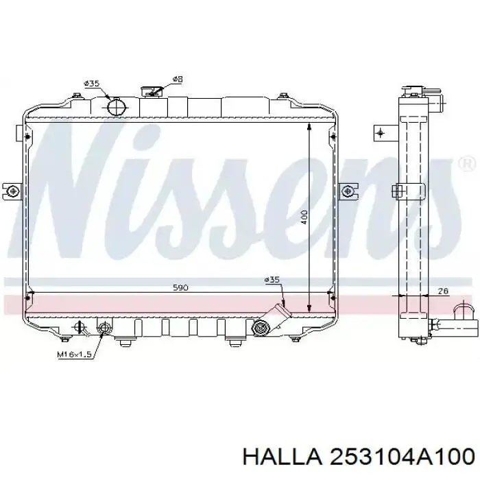 Купить 253104A100 Hyundai/Kia Радиатор водяной