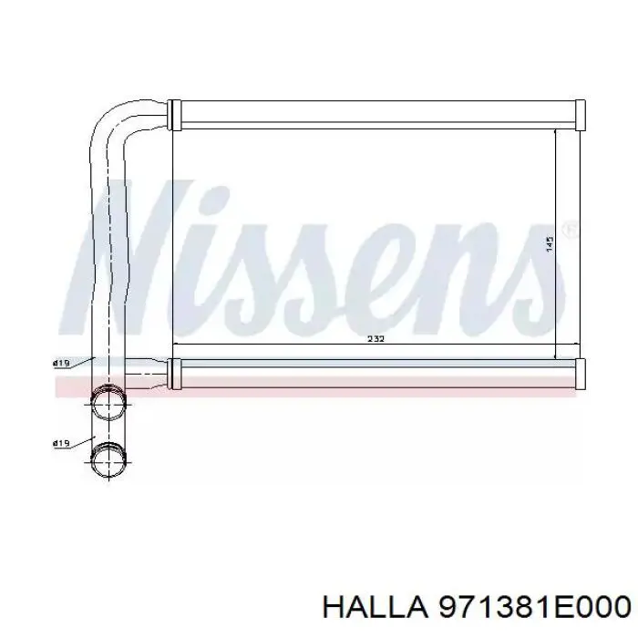 Радиатор печки 971381E000 Market (OEM)