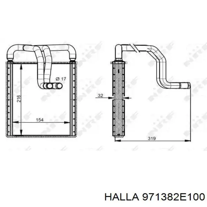 Купить STHN503950 SAT Радиатор печки