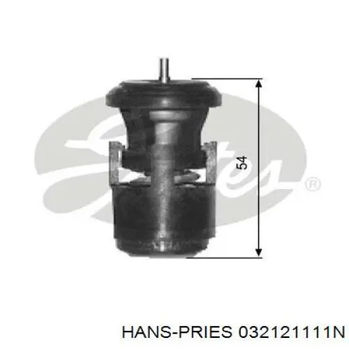 Caja del termostato 032121111N Hans Pries (Topran)
