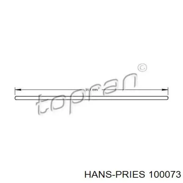 100073 Hans Pries (Topran) ось вилки сцепления