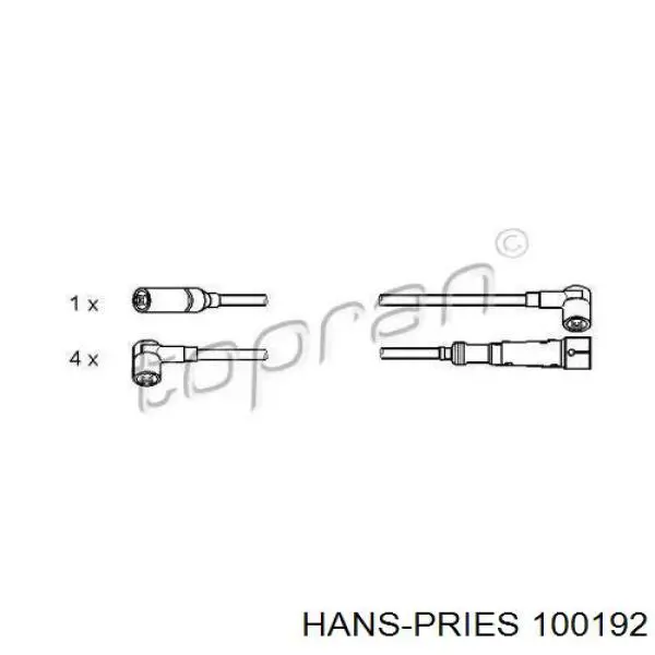 Высоковольтные провода 100192 Hans Pries (Topran)