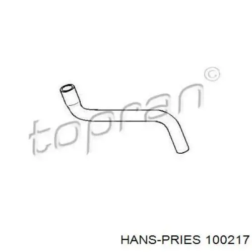 100217 Hans Pries (Topran) шланг (патрубок системы охлаждения)