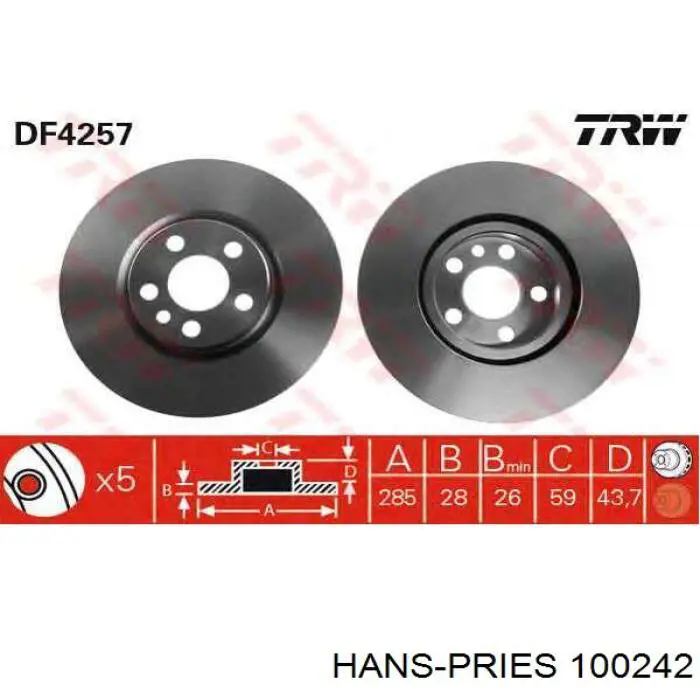100242 Hans Pries (Topran) tampa de distribuidor de ignição (distribuidor)