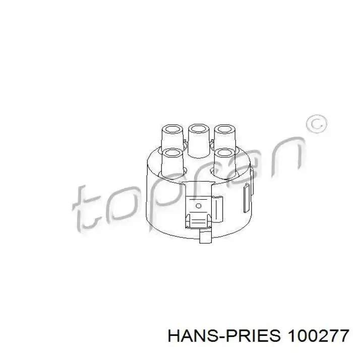 100277 Hans Pries (Topran) tampa de distribuidor de ignição (distribuidor)