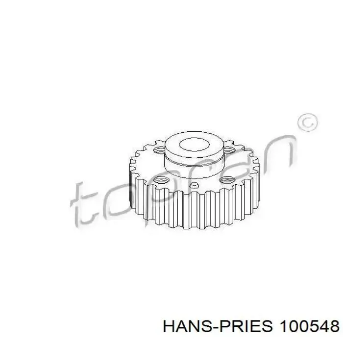 100548 Hans Pries (Topran) звездочка-шестерня привода коленвала двигателя