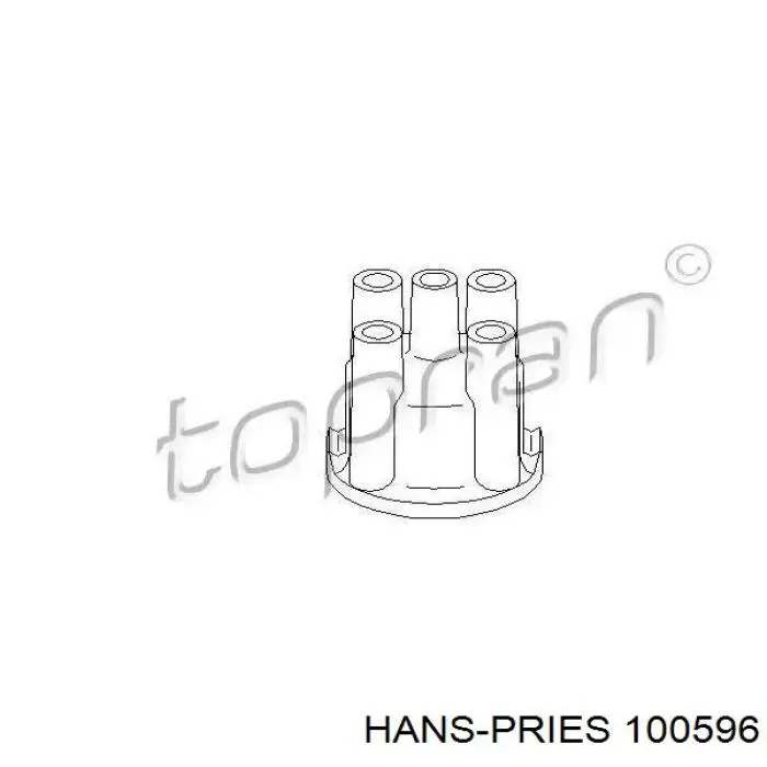 Крышка распределителя зажигания (трамблера) 100596 Hans Pries (Topran)