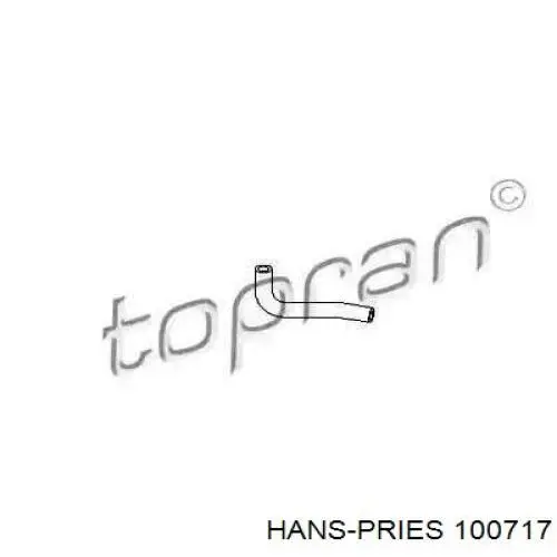 100717 Hans Pries (Topran) шланг (патрубок системы охлаждения)