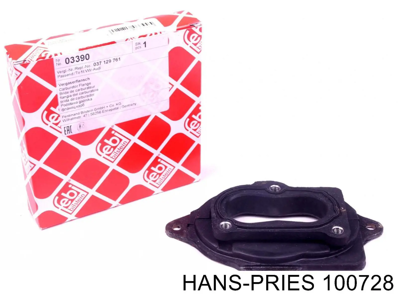 Купить 100728 Hans Pries (Topran) Фланец карбюратора