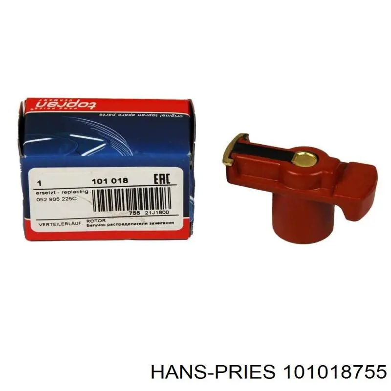 101018755 Hans Pries (Topran) бегунок (ротор распределителя зажигания, трамблера)