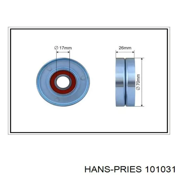 Сальник коленвала 101031 Hans Pries (Topran)