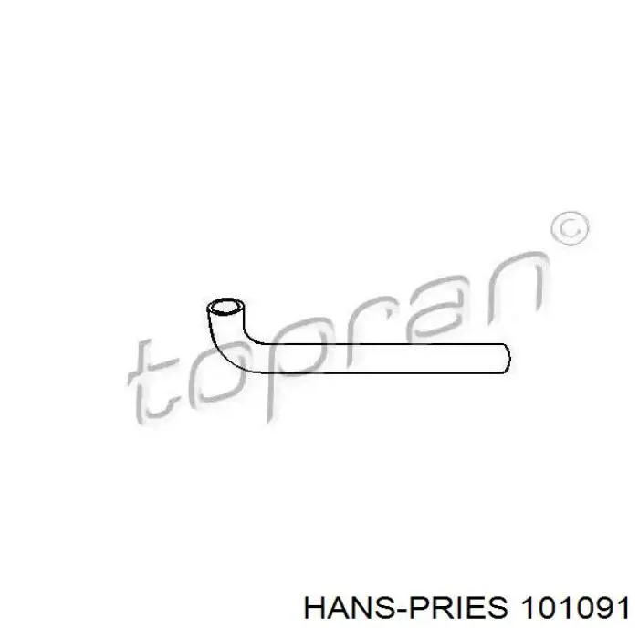 101091 Hans Pries (Topran) шланг (патрубок системы охлаждения)