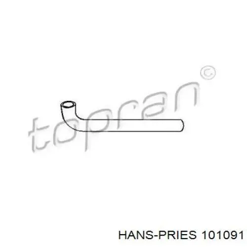 Manguera (conducto) del sistema de refrigeración 101091 Hans Pries (Topran)