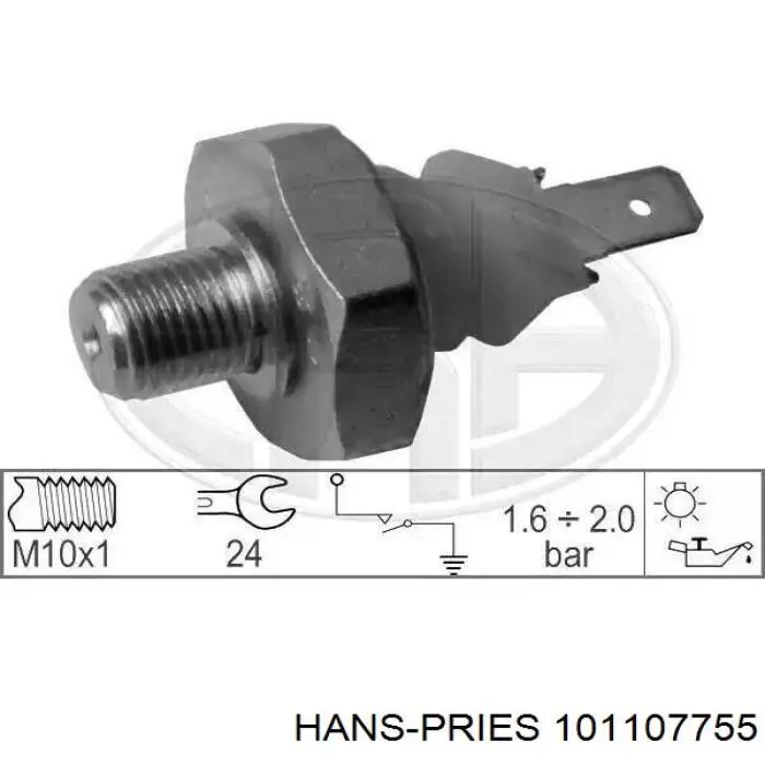 Купить 101107755 Hans Pries (Topran) Датчик давления масла