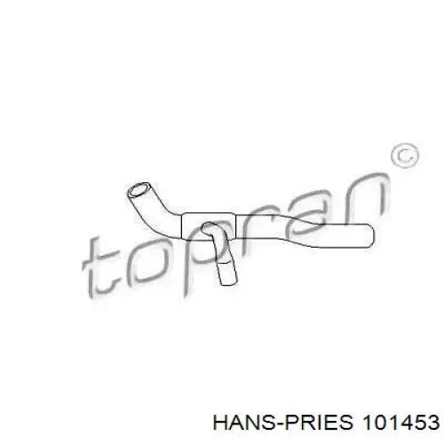 101453 Hans Pries (Topran) шланг (патрубок системы охлаждения)