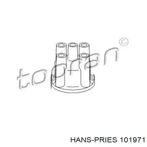 Кришка розподільника запалювання/трамблера 101971 Hans Pries (Topran)