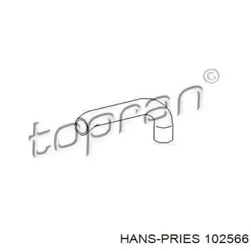 102566 Hans Pries (Topran) шланг (патрубок радиатора охлаждения нижний)