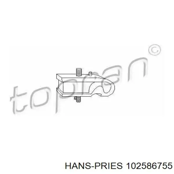 102 586 755 Hans Pries (Topran) подушка трансмиссии (опора коробки передач)