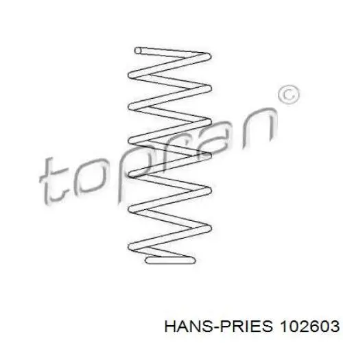 Передняя пружина 102603 Hans Pries (Topran)