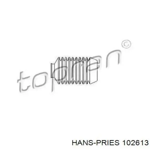 Пыльник рулевого механизма (рейки) левый 102613 Hans Pries (Topran)