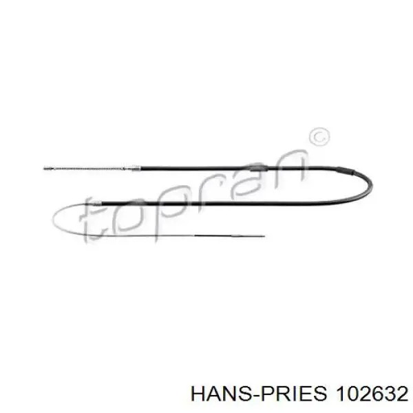 Задний трос ручника 102632 Hans Pries (Topran)