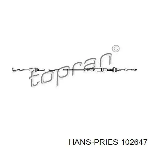102647 Hans Pries (Topran) Трос акселератора
