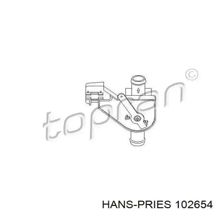 102654 Hans Pries (Topran) кран печки (отопителя)
