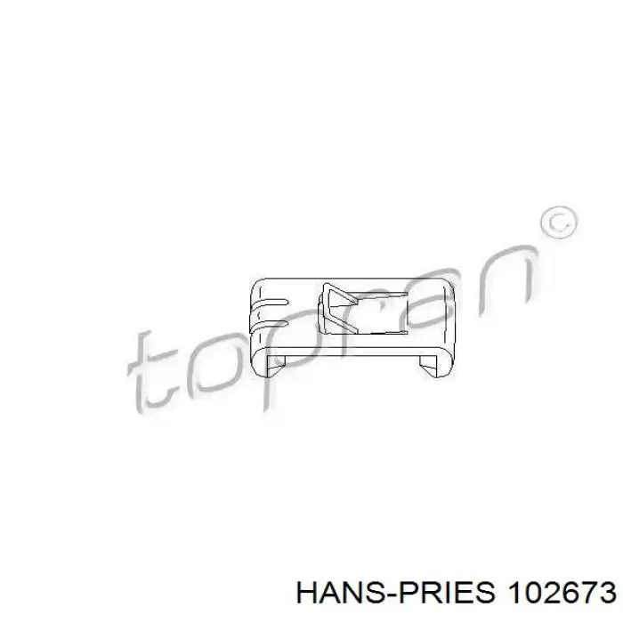 102673 Hans Pries (Topran) ручка рычага перемещения переднего сиденья