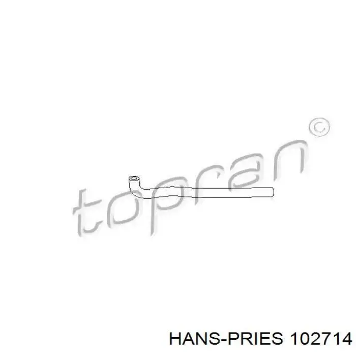 Нижний шлаг радиатора охлаждения 102714 Hans Pries (Topran)