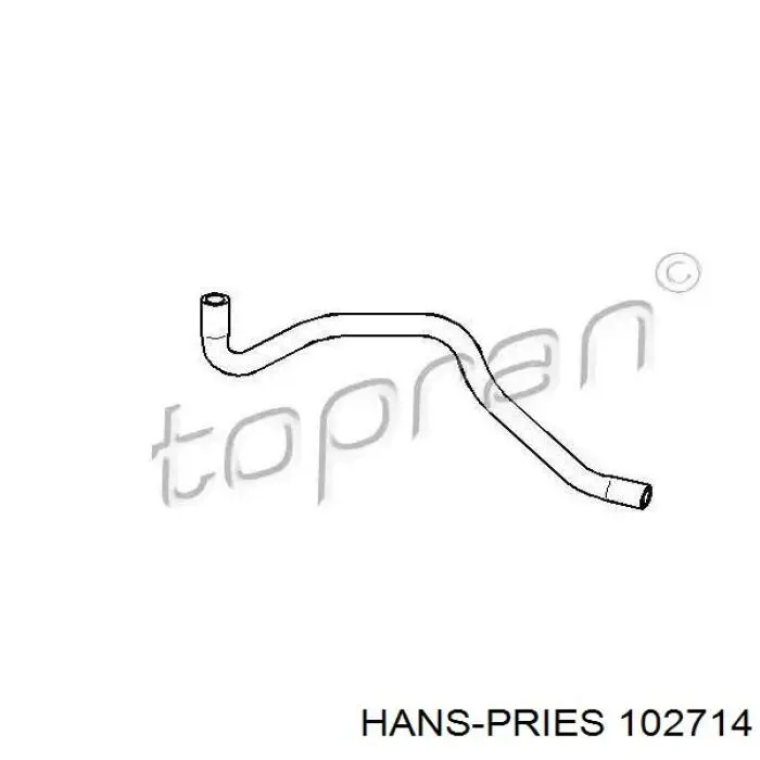 102714 Hans Pries (Topran) Патрубок радиатора охлаждения нижний