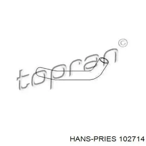 102714 Hans Pries (Topran) mangueira (cano derivado inferior do radiador de esfriamento)