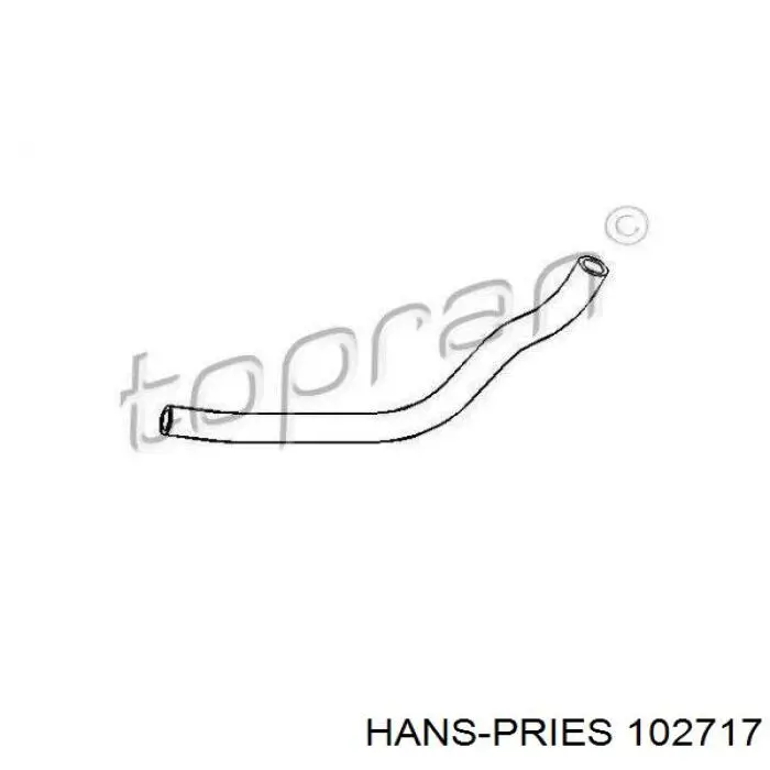 Купить 102717 Hans Pries (Topran) Шланг радиатора охлаждения нижний