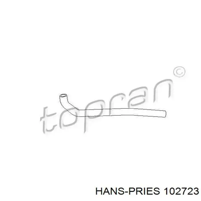 102723 Hans Pries (Topran) шланг расширительного бачка нижний