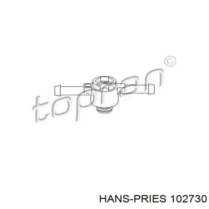 Válvula de retención de combustible 102730 Hans Pries (Topran)