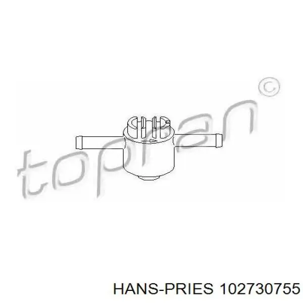 102 730 755 Hans Pries (Topran) обратный клапан возврата топлива