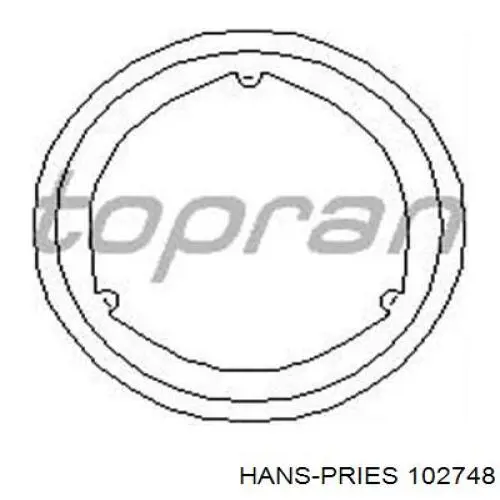 Хомут глушителя передний 102748 Hans Pries (Topran)