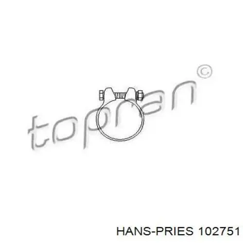 Хомут глушителя передний 102751 Hans Pries (Topran)