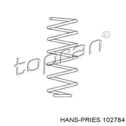 Передняя пружина 102784 Hans Pries (Topran)