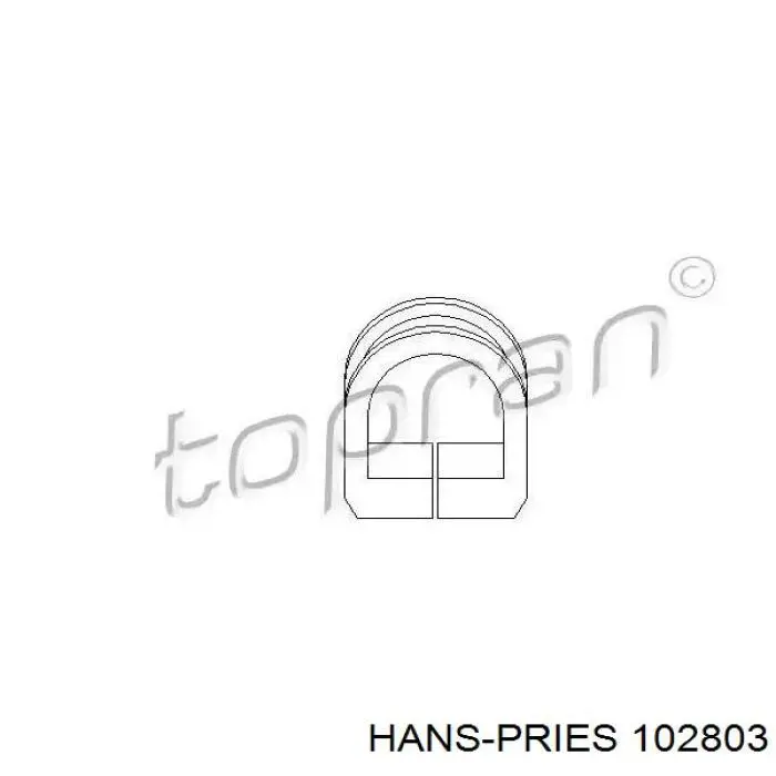 Втулка крепления рулевой рейки 102803 Hans Pries (Topran)